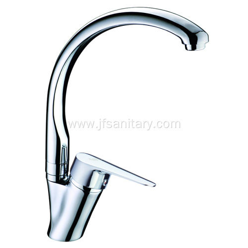 Gooseneck Designed Sink Brass Kitchen Faucet Swivel